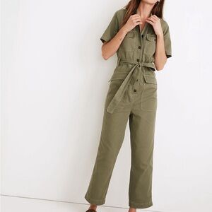 Madewell. Military jumpsuit. Olive green. Belted. 1x. New w tags.